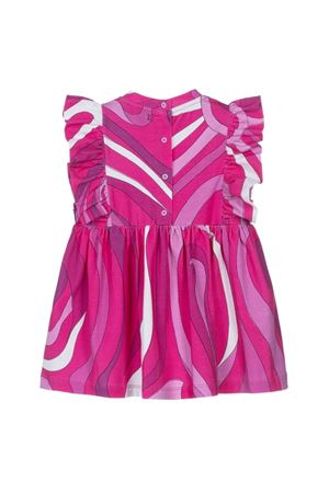 Girls Pink Abstract Print Dress EMILIO PUCCI KIDS | PY1012Z3687570BC